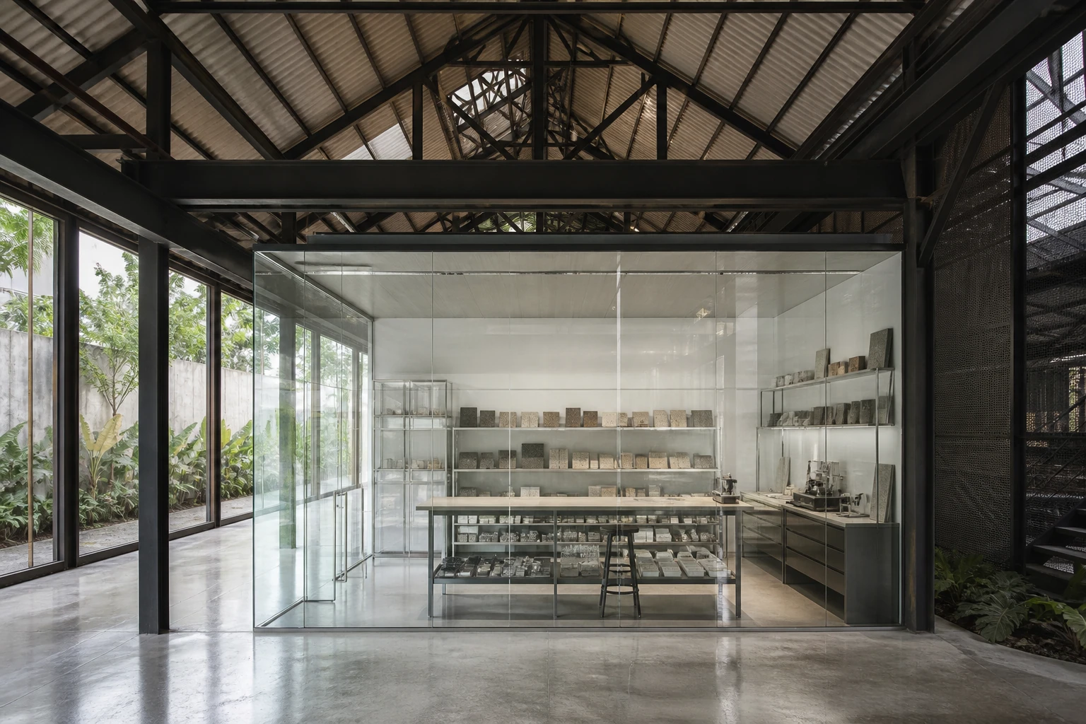 ห้องทดลองวัสดุผนังกระจกภายในโครงการ KLANG / 24